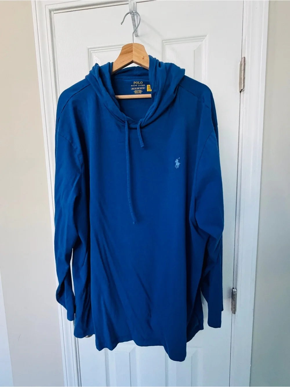 Polo by Ralph Lauren Royal Blue Hooded Long Sleeve Tee
